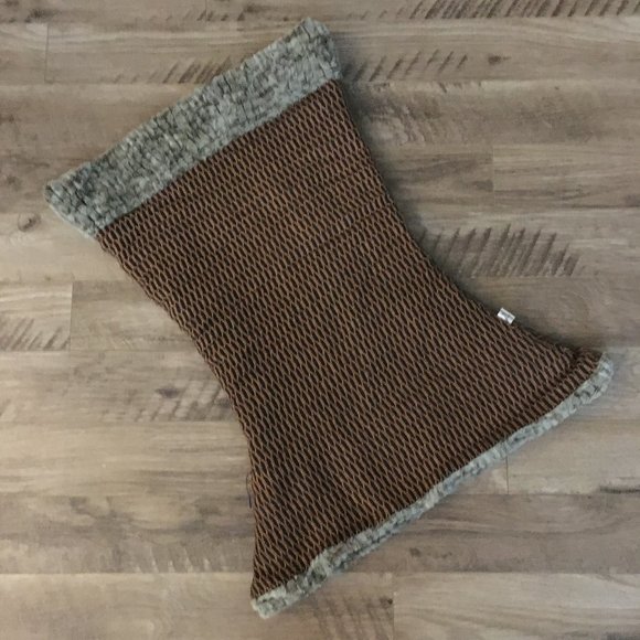 Fantasycore Faux Fur Yellow and Black Long Honeycomb Reversible Neck Warmer - Picture 5 of 15